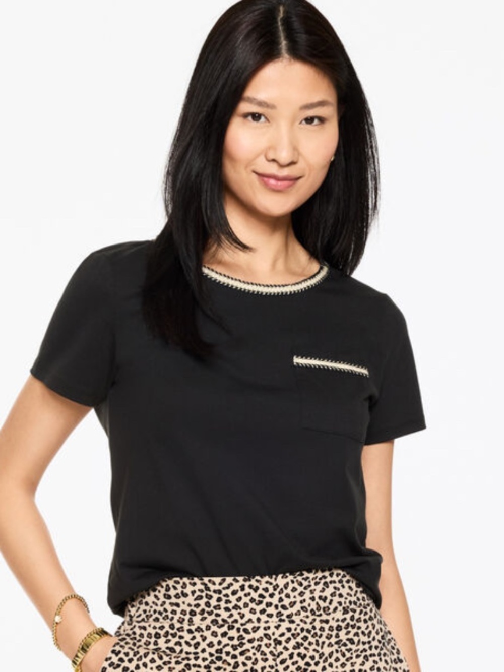 Elegant Trimmed Top - NWT